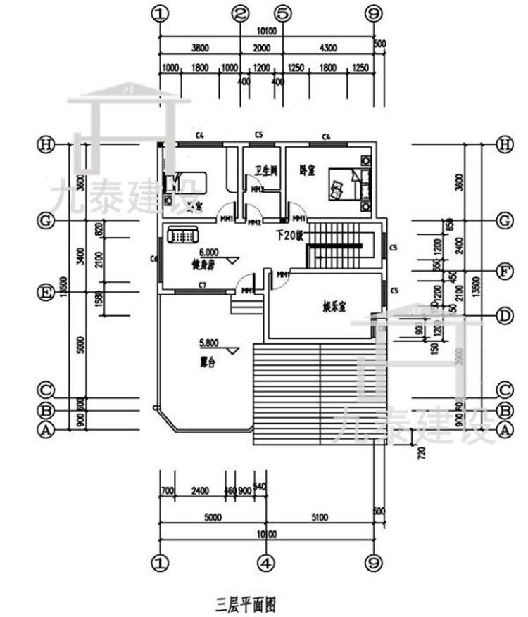 轻钢结构房屋平面图3